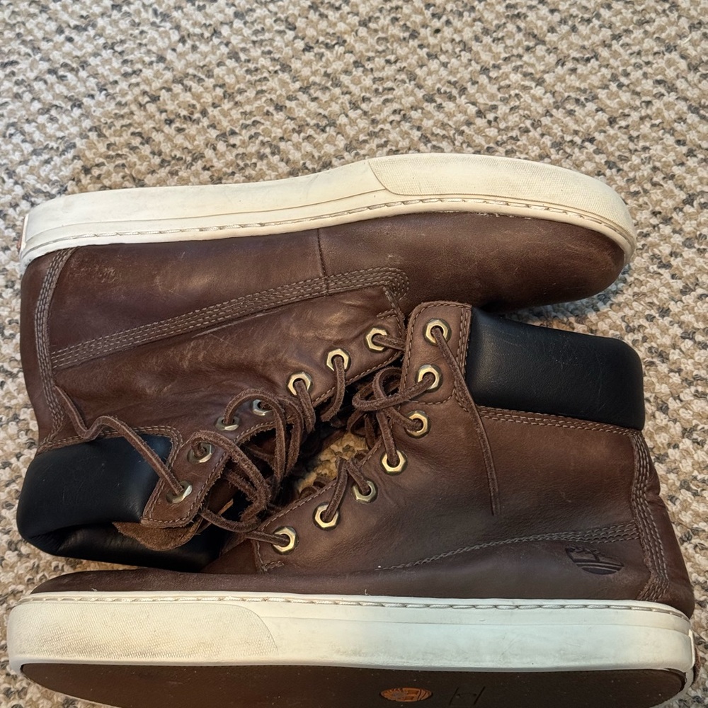 Timberland Brown and Black Leather Boots